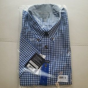 Men's Kirkland Signature button up causal shirt.